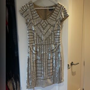 Adrianna Papell‎ Women’s Champagne  Sequin Sheath Dress